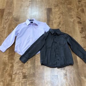 Set of 2 boys long sleeve dress shirts size 8